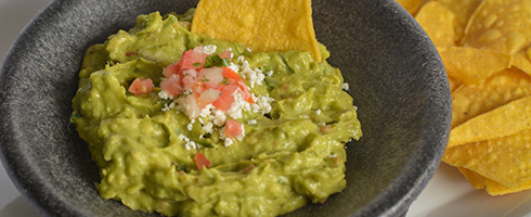 Guacamole 1/4 Tray at Guadalajara Grill, Bar, & Table Side Salsa in Tucson Arizona.